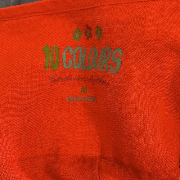 Gudrun Sjoden “Ester” Woven Linen Dress, Parrot Red, Size Medium - Picture 9 of 12